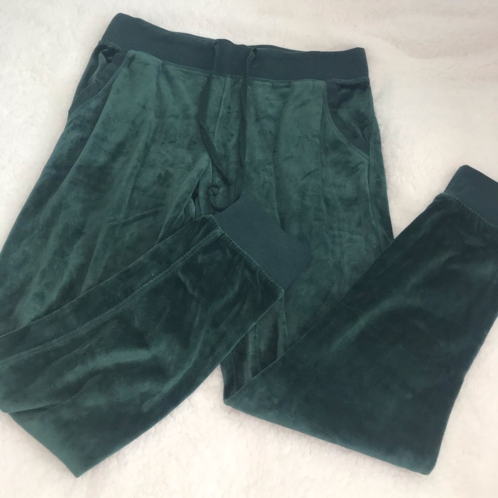 Fashion Nova Green Velour Joggers